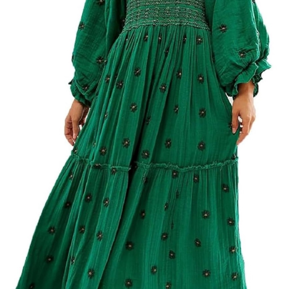 Elegant Green Maxi Dress